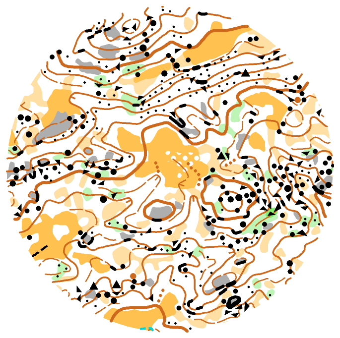 Detailed rock and contour mapping in Dehesa Navaluenga